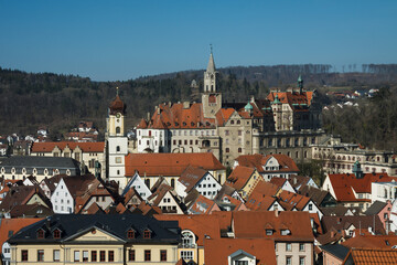 Fototapeta premium Blick auf Hohenzollernschloß in Sigmaringen