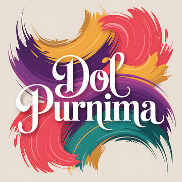 Colorful dol purnima illustration design