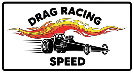 Drag Racing Car Speed Illustration. © hadian