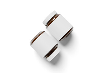 Blank Bottle Jar Mockup with white background, 3d Rendered