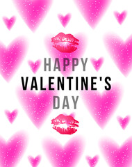 Illustration of pink hearts on a white background.