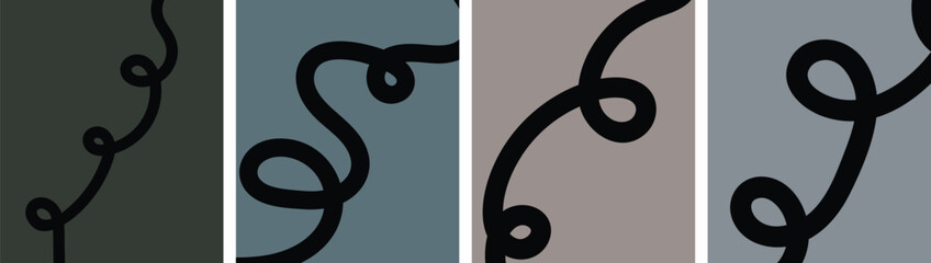 Obraz premium Vibrant line abstract wavy background. flowing shapes in warm colors featuring colorful. fluid wavy lines for a dynamic, modern feel motivational design typography for creative design