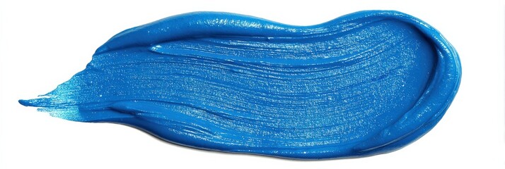Vibrant blue paint swatch on white background