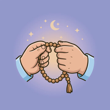 Tasbih Prayer Beads Zikr Illustration