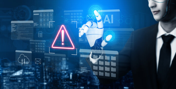 A professional businessman engages with an AI-driven digital interface, highlighting advancements in technology and innovation in today business landscape. Gantry