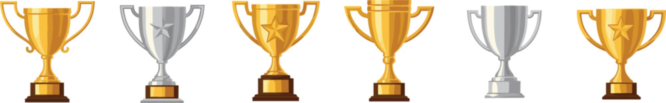 Trophy icon set in trendy flat style. trophy line icon vector set.. Trophy cup, winner cup, victory cup icon. Reward symbol sign for web and mobile.