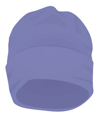 Blue winter hat. vector illustration