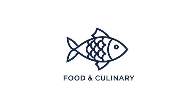 Minimalist Fish Icon for Seafood, Culinary, And Food-Related Businesses And Concepts