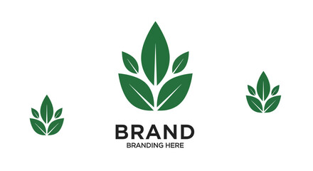 Minimalist Green Leaf Logo: A Fresh, Modern, And Eco-Friendly Branding Element