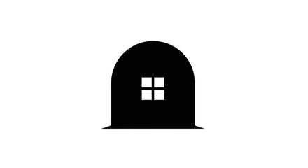 Fototapeta premium Minimalist House Silhouette Illustration Suitable For Real Estate and Home Decorations