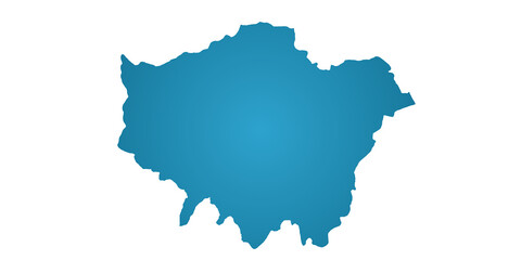 Fototapeta premium London map silhouette illustration isolated on white background