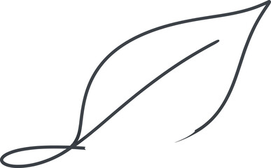 Simple Leaf Outline Icon