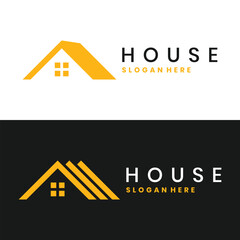 Minimalist house logo for real estate
