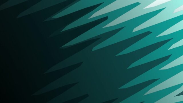 Abstract, stylized, gradient background with sharp, jagged, zig-zagging geometric patterns in dark teal to bright turquoise hues, creating a dynamic, modern, digital art. Abstract
