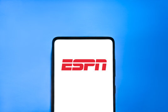 ESPN logo on smartphone screen. Link&ouml;ping, &Ouml;sterg&ouml;tland, Sweden. 02-16-2026