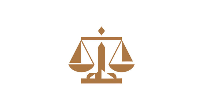 Minimalistic Law Scale Icon Illustrating Justice And Equitable Judgment For Abstract Concepts