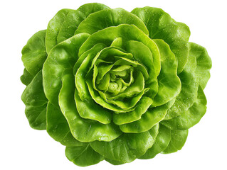 Obraz premium A close-up shot of a vibrant green lettuce head, showcasing its fresh, healthy leaves and natural beauty
