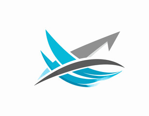 Obraz premium Modern Abstract Symbolizing Growth Directional Arrow Creative Business Design