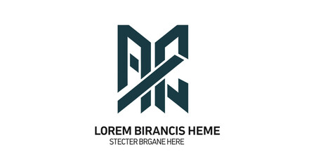 Obraz premium Modern Abstract Logo Design with Geometric Shapes and Minimalist Style