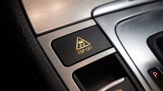 Backlit Electronic Stability Program Button Car Safety Concept