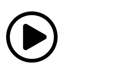 Play Button Icon Black And White Circle Media Control Symbol isolated on transparent background © PP_Maker