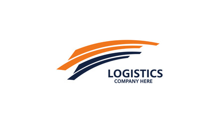 Obraz premium Modern Logistics Logo Featuring Abstract Lines, Suitable For Corporate Branding.