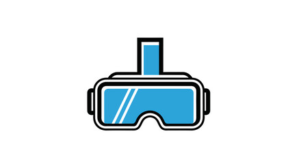 Obraz premium Modern VR Headset Illustration: A Clean, Minimalist Design For The Future