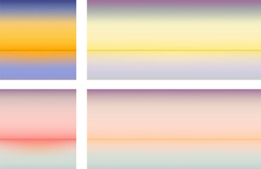 Fototapeta premium Set of Four Abstract Gradient Backgrounds Modern Color Palettes