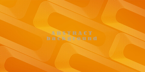 Orange abstract background. Minimal pattern. Vibrant gradient geometric lines. Modern design. Suit for banner, cover, business, flyer, poster, website, brochure, corporate © faik