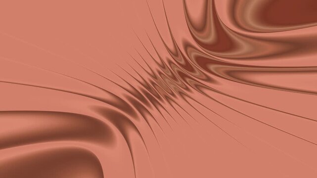 Abstract vibrant brown warped wave background with futuristic curved lines seamless VJ loop