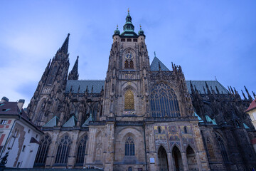 Fototapeta premium Saint Vitus Cathedral gothic architecture in Prague, Czechia