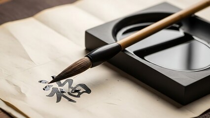 Traditional Chinese Calligraphy Art Brush.