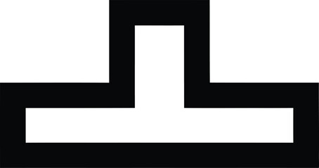 black and white geometric shape