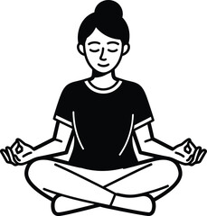 yoga woman, meditation, zen