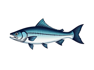 Fototapeta premium A fish standing on a white surface, great for use as a background or for adding texture to your design