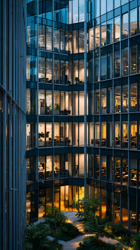 office building at night