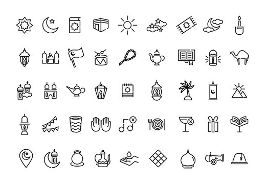 Ramadan Line Design Set