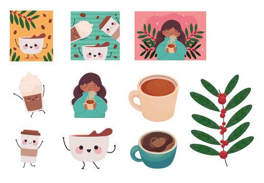 International Coffee Day Design Set