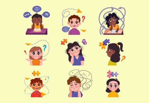 Attention Deficit Illustration Set