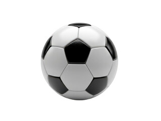 Obraz premium Classic black and white soccer ball on a plain background