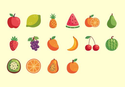 Fruits Illustration Set