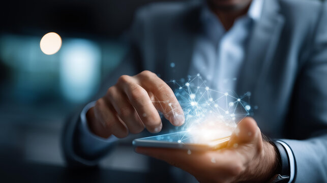 Faceless businessman using technology for incident management digital communication emphasizing risk reduction business continuity concept crisis management IT security