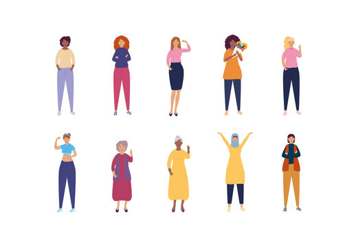 Diverse Women Illustration Set