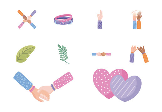 Pastel Friendship day Design Set