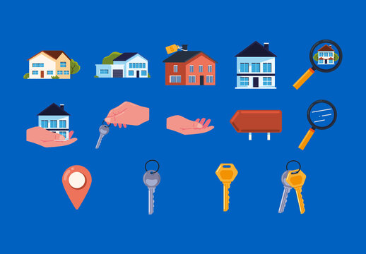 Real Estate Illustration Set