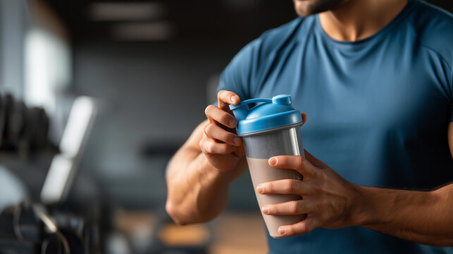 Protein shake for fitness enthusiasts representing post workout nutrition drink concept athletic recovery beverage muscle recovery nutrition fitness supplement sports