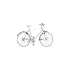 Fototapeta premium Minimalist White Classic Bicycle Vector Graphic