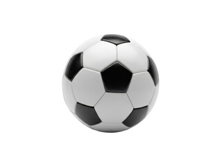 Fototapeta premium Classic black and white soccer ball on a plain background