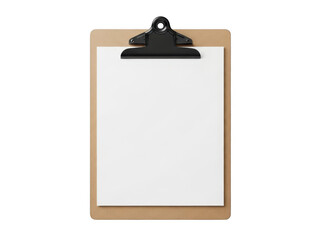 Clipboard with blank paper ready for notes or reminders
