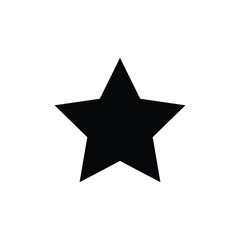 Obraz premium Black five-pointed star on a white background simple